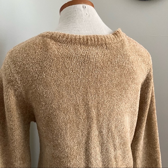 Retro Chenille V-Neck Pullover Sweater - Picture 6 of 6